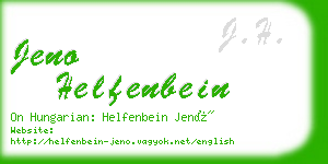 jeno helfenbein business card